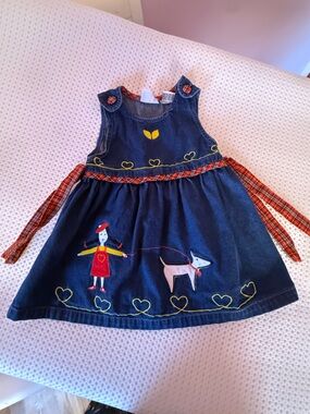 Vtg Children's Denim Dress